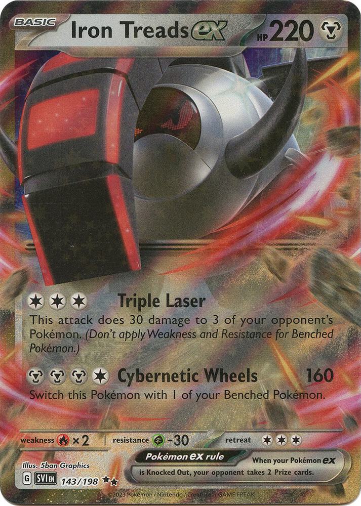 Pokemon - Scarlet & Violet - Iron Treads ex - 143/198 - Holofoil