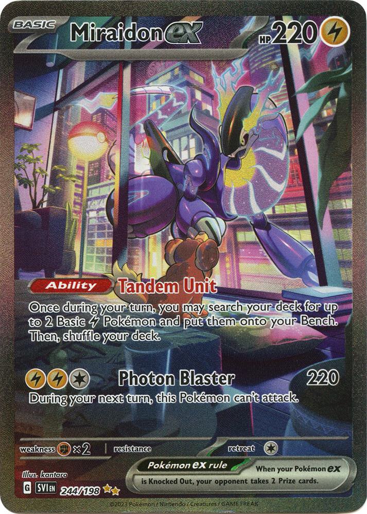 Pokemon - Scarlet & Violet - Miraidon ex - 244/198 - Holofoil