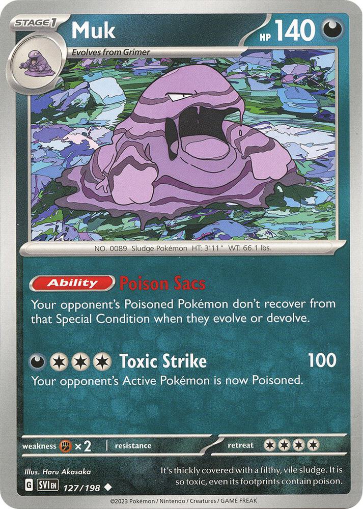 Pokemon - Scarlet & Violet - Muk - 127/198 - Reverse Holofoil