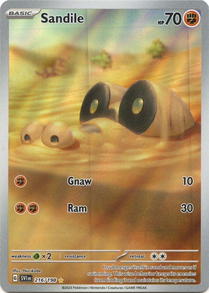 Pokemon - Scarlet & Violet - Sandile - 216/198 - Holofoil