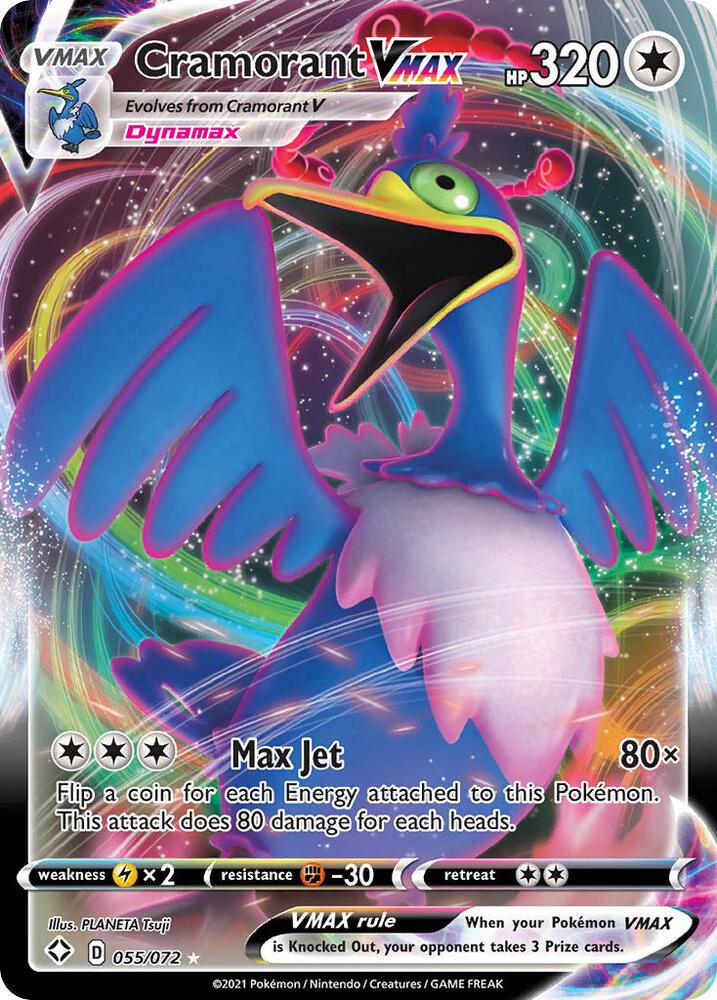 Pokemon - Shining Fates - Cramorant VMAX - 055/072 - Holofoil