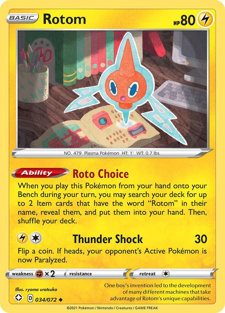 Pokemon - Shining Fates - Rotom - 034/072 - Reverse Holofoil