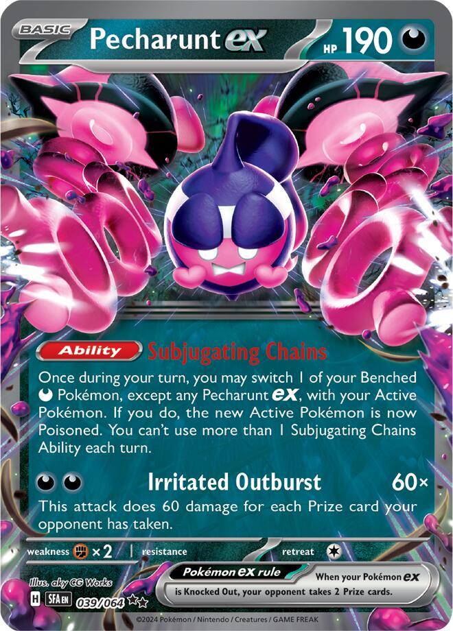 Pokemon - Shrouded Fable - Pecharunt ex - 039/064 - Holofoil