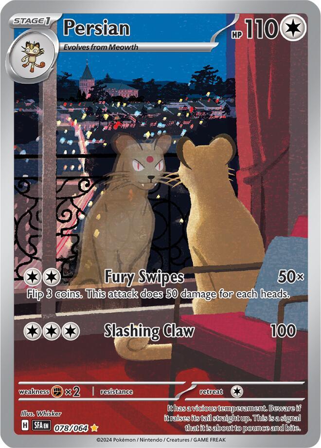 Pokemon - Shrouded Fable - Persian - 078/064 - Holofoil