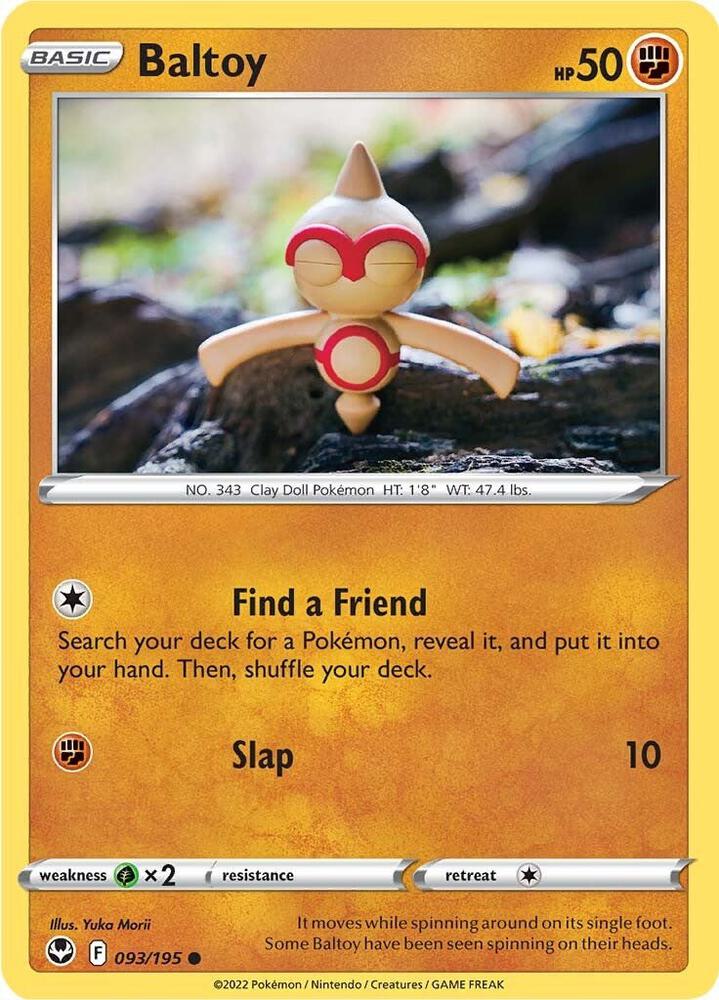 Pokemon - Silver Tempest - Baltoy - 093/195 - Reverse Holofoil