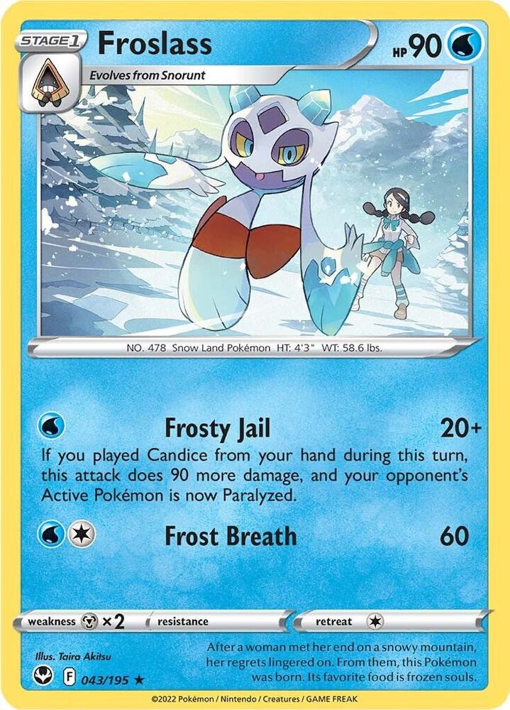 Pokemon - Silver Tempest - Froslass - 043/195 - Reverse Holofoil