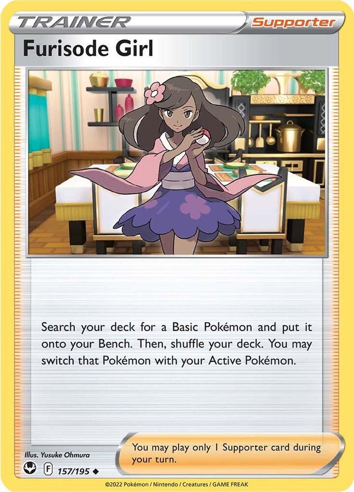 Pokemon - Silver Tempest - Furisode Girl - 157/195 - Reverse Holofoil