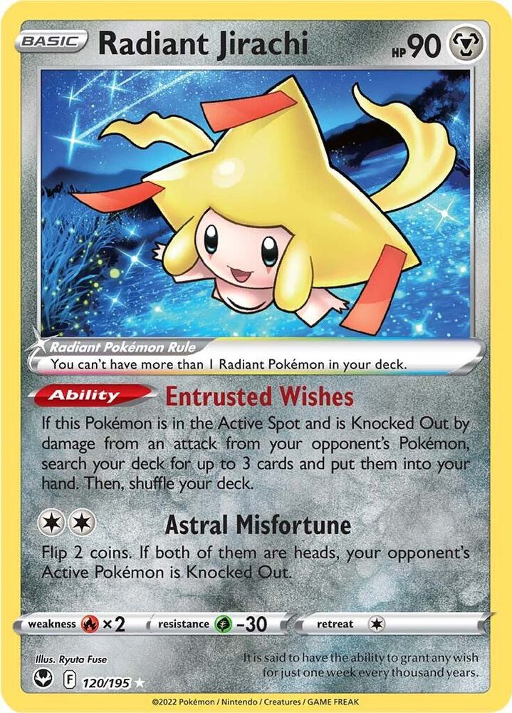 Pokemon - Silver Tempest - Radiant Jirachi - 120/195 - Holofoil