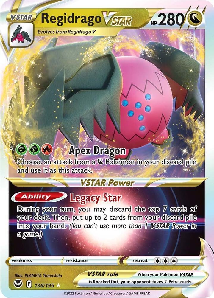 Pokemon - Silver Tempest - Regidrago VSTAR - 136/195 - Holofoil