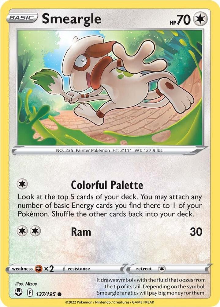 Pokemon - Silver Tempest - Smeargle - 137/195