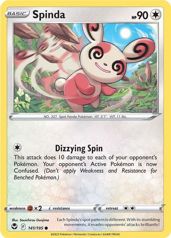 Pokemon - Silver Tempest - Spinda - 141/195 - Reverse Holofoil