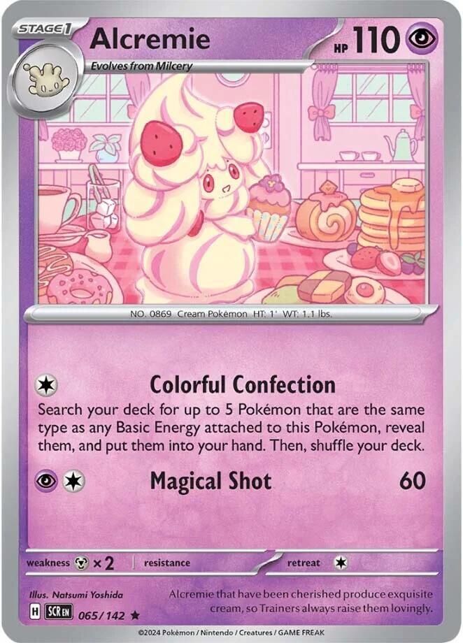Pokemon - Stellar Crown - Alcremie - 065/142 - Reverse Holofoil