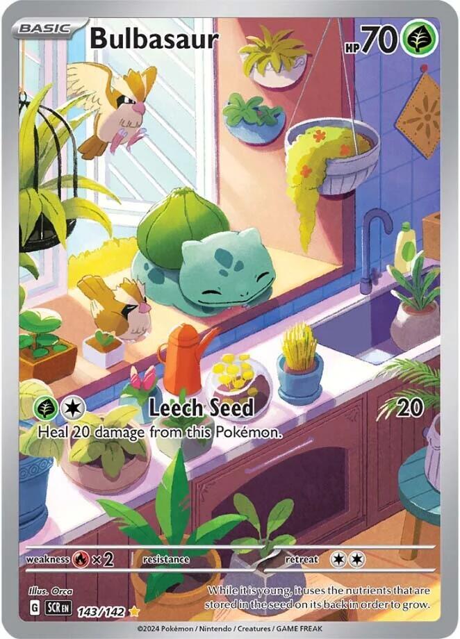 Pokemon - Stellar Crown - Bulbasaur - 143/142 - Holofoil