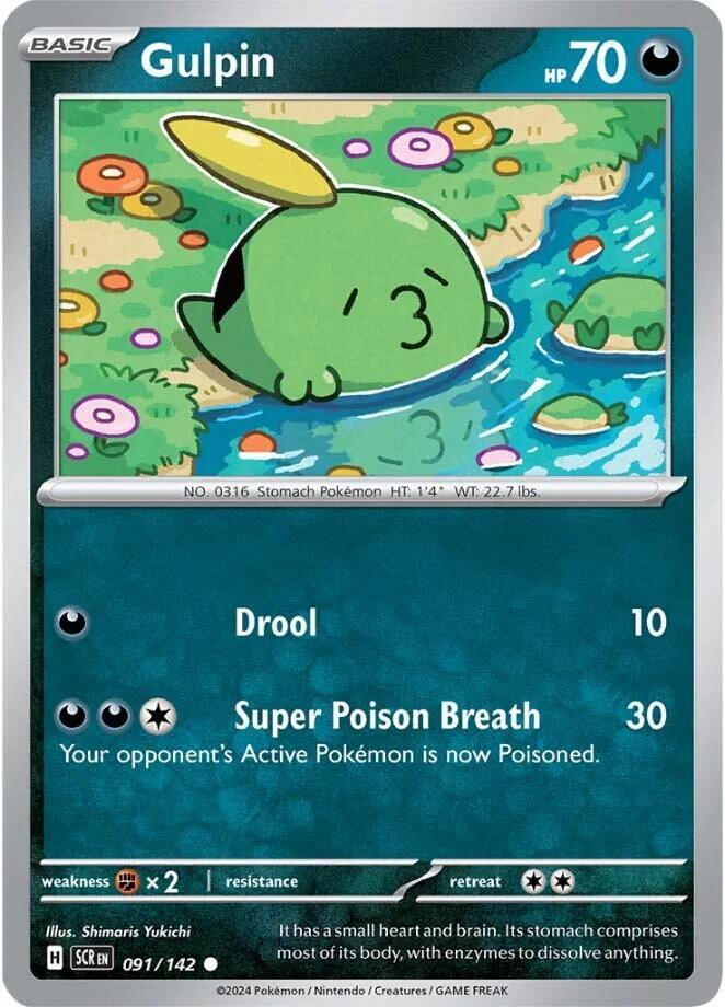 Pokemon - Stellar Crown - Gulpin - 091/142