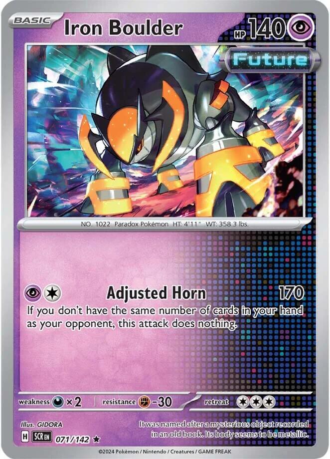 Pokemon - Stellar Crown - Iron Boulder - 071/142 - Reverse Holofoil