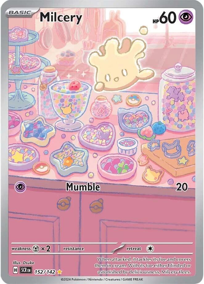Pokemon - Stellar Crown - Milcery - 152/142 - Holofoil