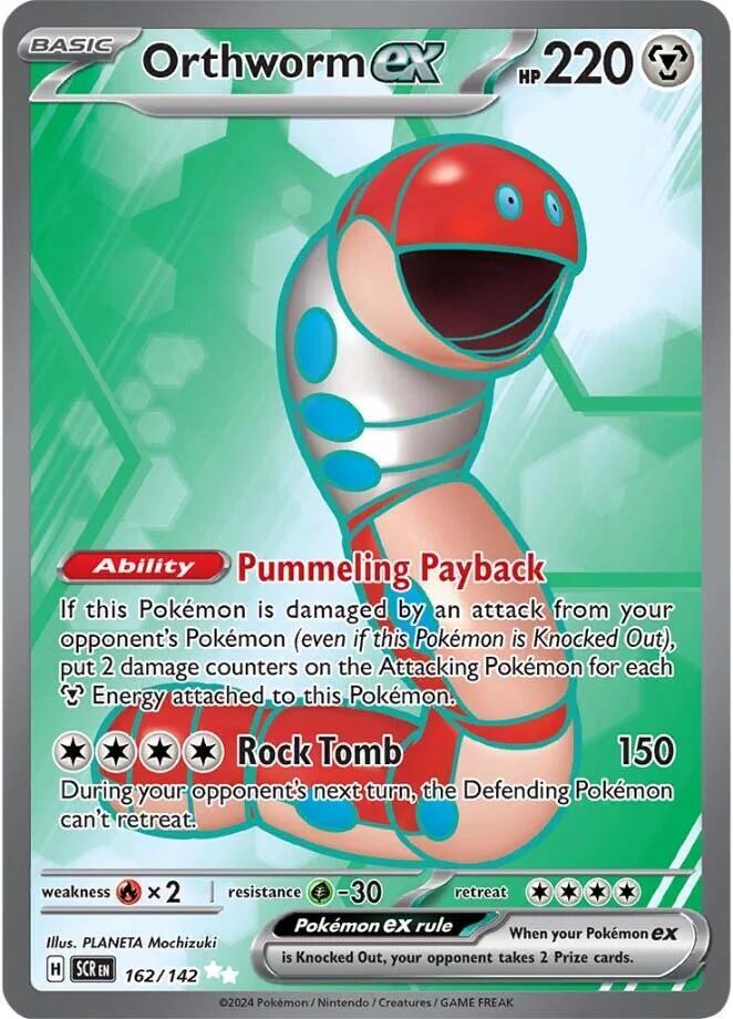 Pokemon - Stellar Crown - Orthworm ex - 162/142 - Holofoil