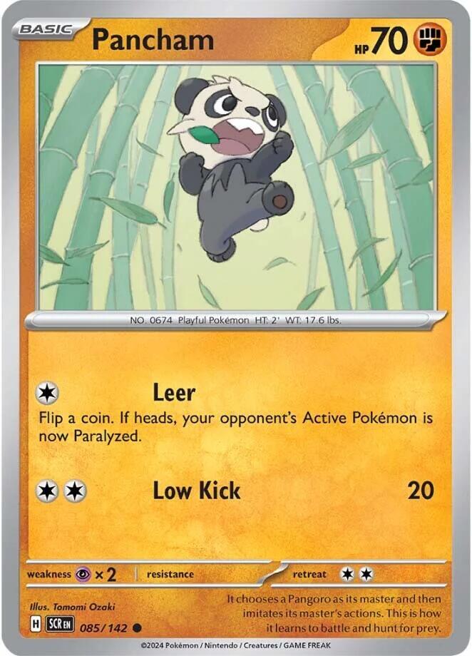 Pokemon - Stellar Crown - Pancham - 085/142