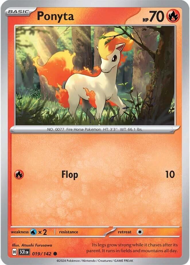 Pokemon - Stellar Crown - Ponyta - 019/142 - Reverse Holofoil