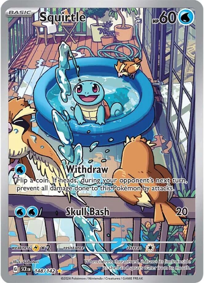 Pokemon - Stellar Crown - Squirtle - 148/142 - Holofoil