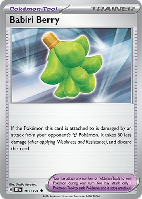 Pokemon - Surging Sparks - Babiri Berry - 163/191 - Reverse Holofoil