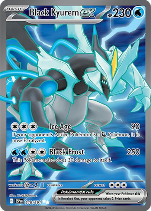 Pokemon - Surging Sparks - Black Kyurem ex - 218/191 - Holofoil