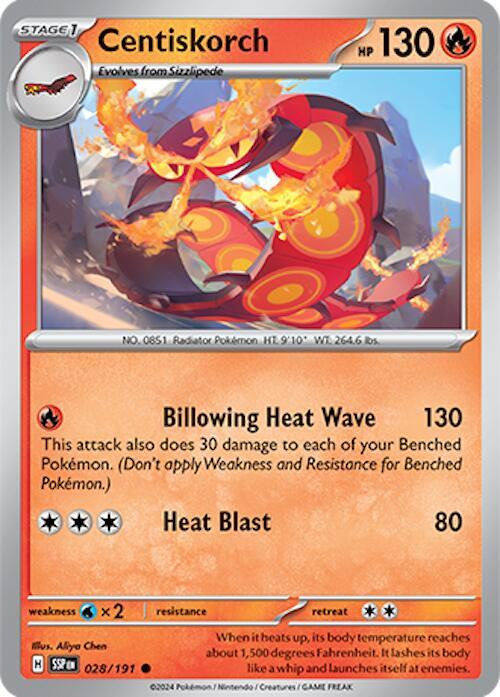 Pokemon - Surging Sparks - Centiskorch - 028/191