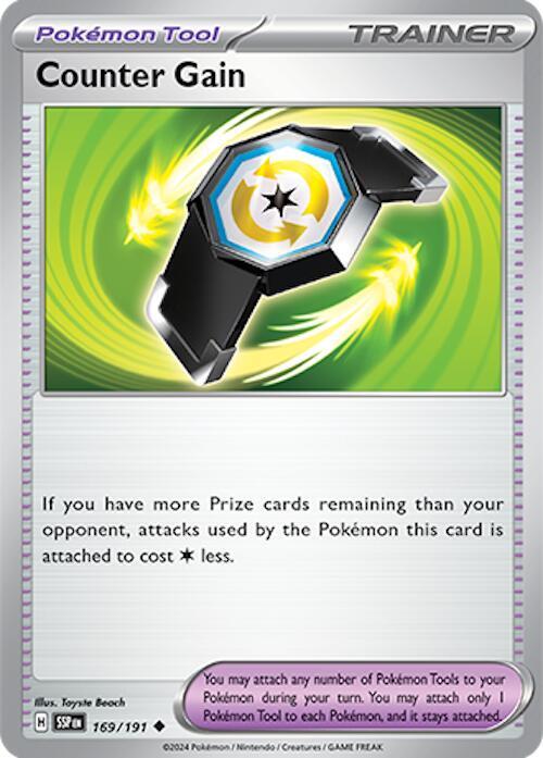 Pokemon - Surging Sparks - Counter Gain - 169/191 - Reverse Holofoil