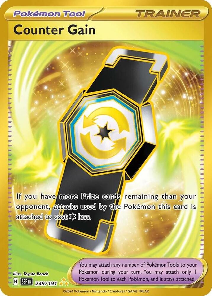 Pokemon - Surging Sparks - Counter Gain - 249/191 - Holofoil
