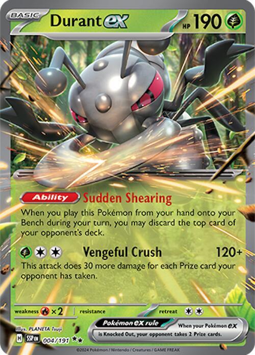 Pokemon - Surging Sparks - Durant ex - 004/191 - Holofoil