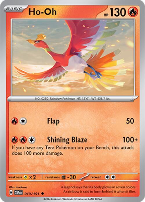 Pokemon - Surging Sparks - Ho-Oh - 019/191 - Reverse Holofoil