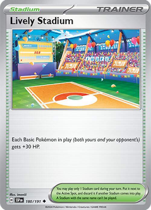 Pokemon - Surging Sparks - Lively Stadium - 180/191 - Reverse Holofoil