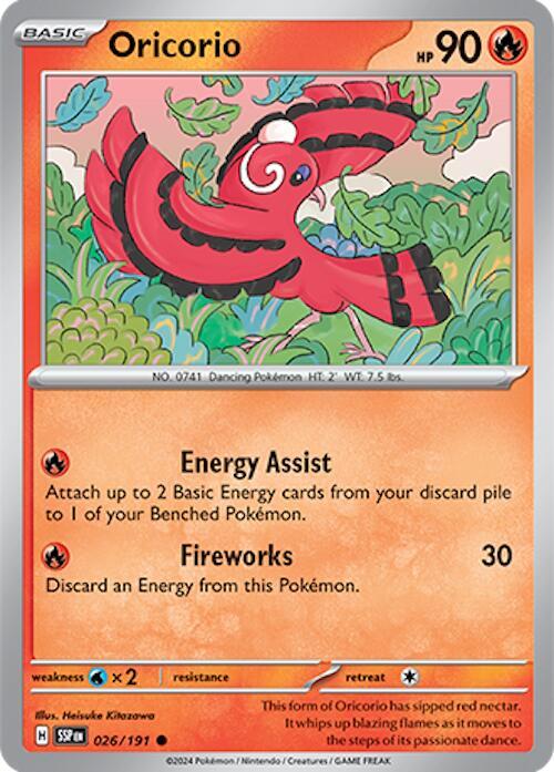 Pokemon - Surging Sparks - Oricorio - 026/191 - Reverse Holofoil