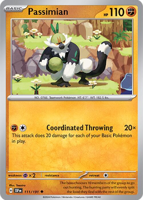 Pokemon - Surging Sparks - Passimian - 111/191 - Reverse Holofoil