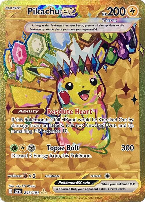 Pokemon - Surging Sparks - Pikachu ex - 247/191 - Holofoil