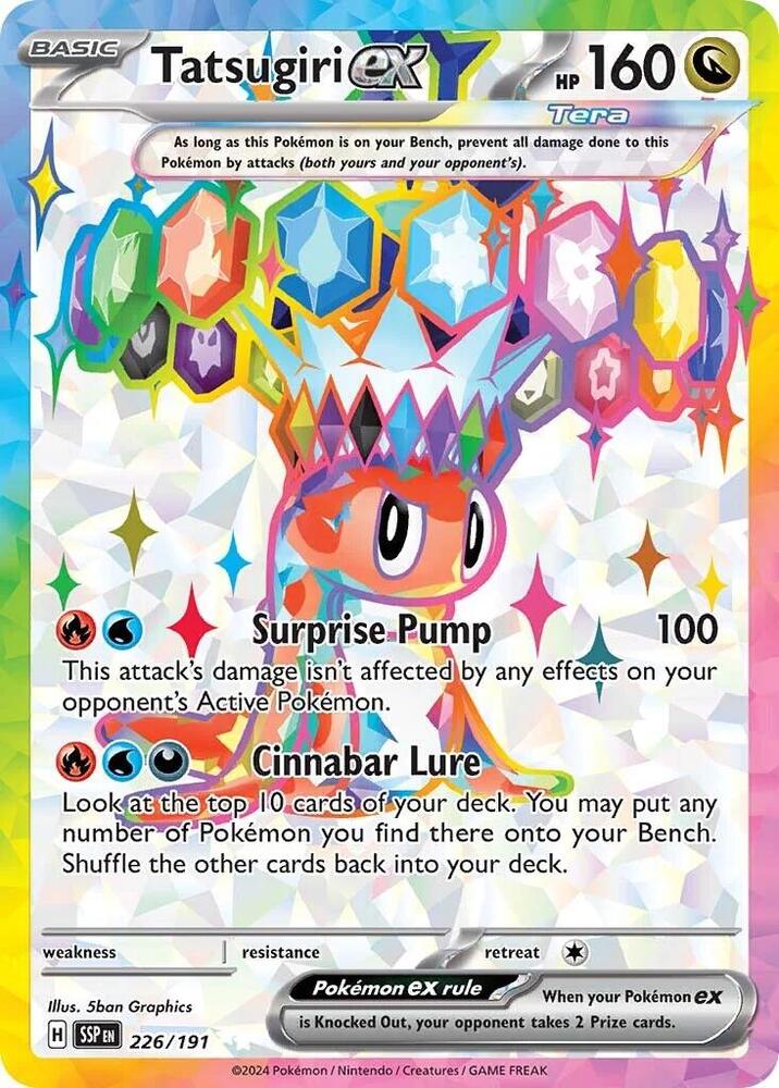 Pokemon - Surging Sparks - Tatsugiri ex - 226/191 - Holofoil