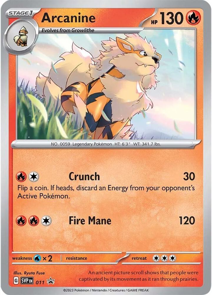Pokemon - S&V - Black Star Promo - Arcanine - 011