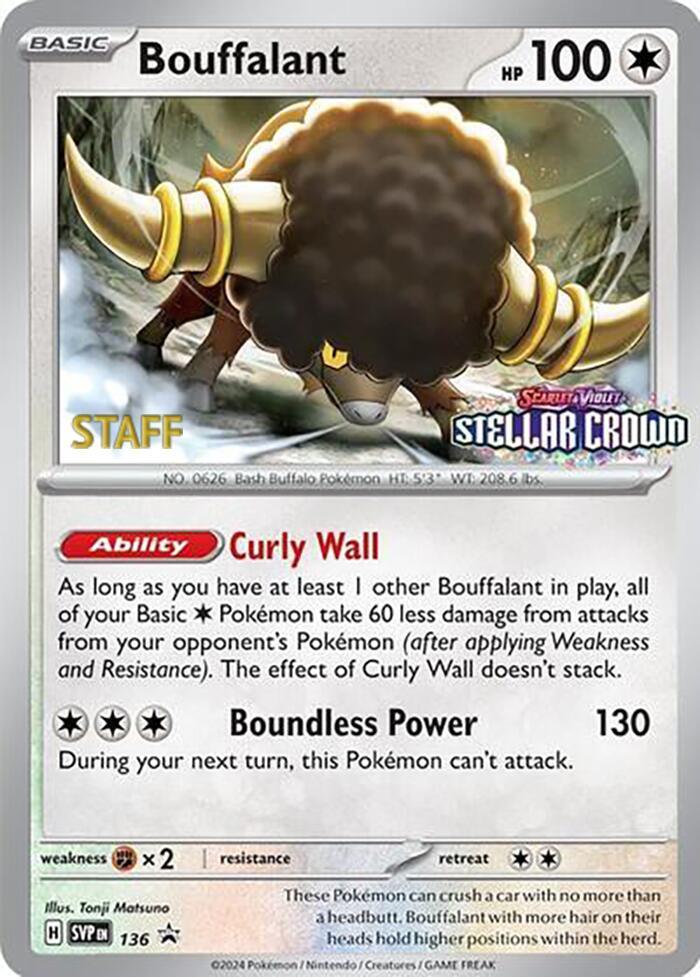 Pokemon - S&V - Black Star Promo - Bouffalant - 136