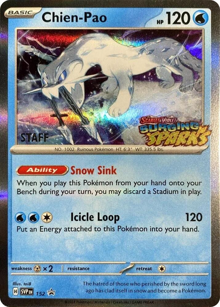 Pokemon - S&V - Black Star Promo - Chien-Pao - 152 - Staff