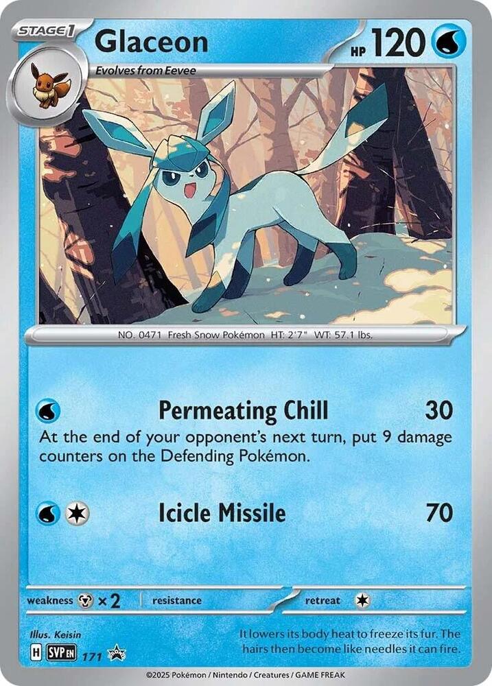 Pokemon - S&V - Black Star Promo - Glaceon - 171 - Cosmos Holo