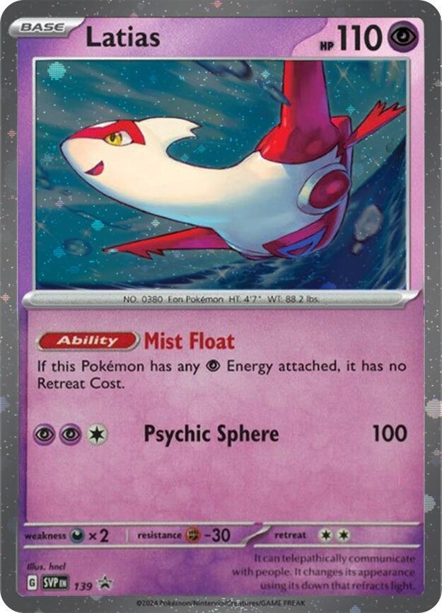 Pokemon - S&V - Black Star Promo - Latias - 139 - Cosmo Holo