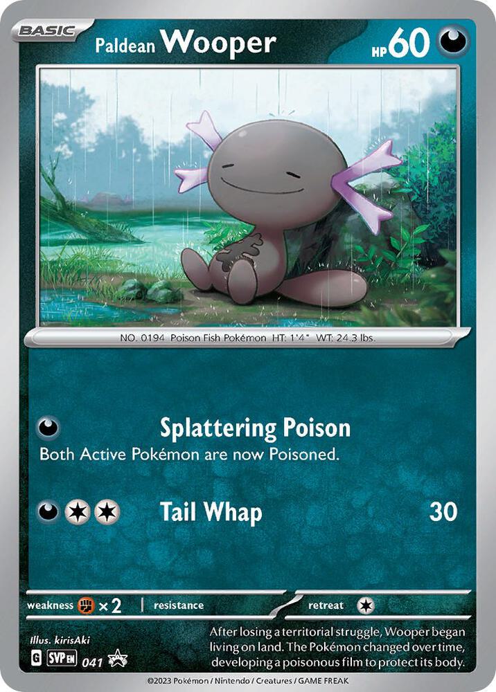 Pokemon - S&V - Black Star Promo - Paldean Wooper - 041