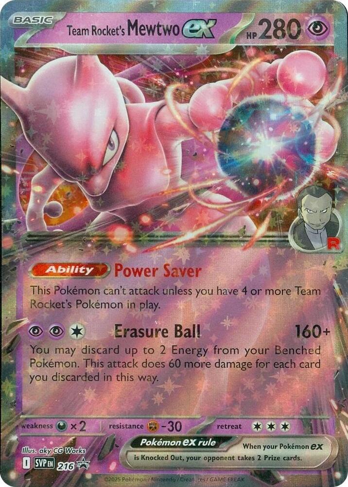 Pokemon - S&V - Black Star Promo - Team Rocket's Mewtwo ex - 216