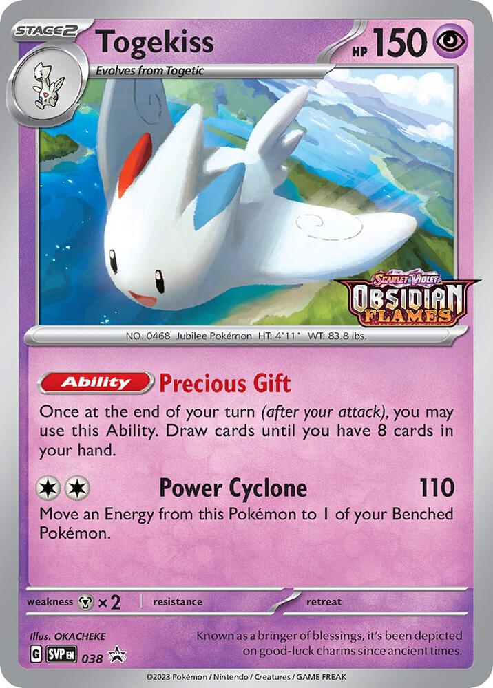 Pokemon - S&V - Black Star Promo - Togekiss - 038 - Prerelease