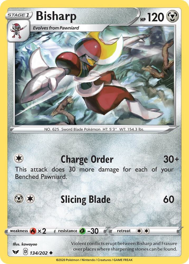 Pokemon - Sword & Shield - Bisharp - 134/202 - Reverse Holofoil