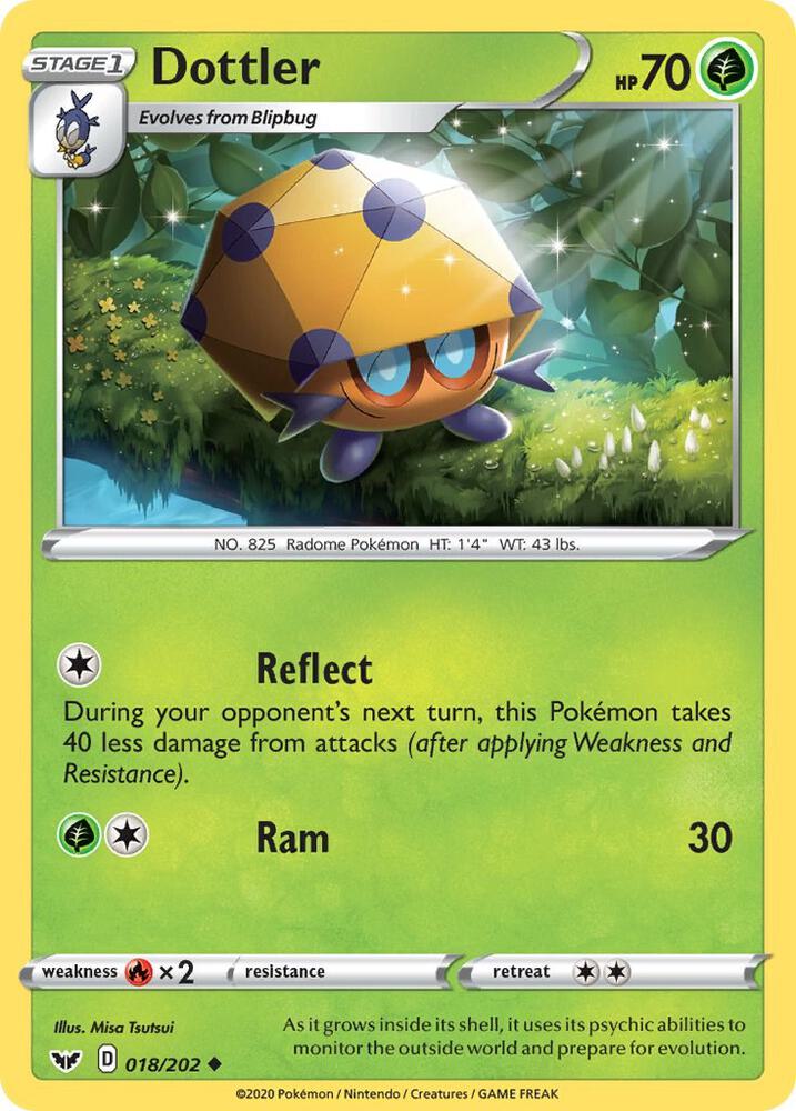 Pokemon - Sword & Shield - Dottler - 018/202 - Reverse Holofoil