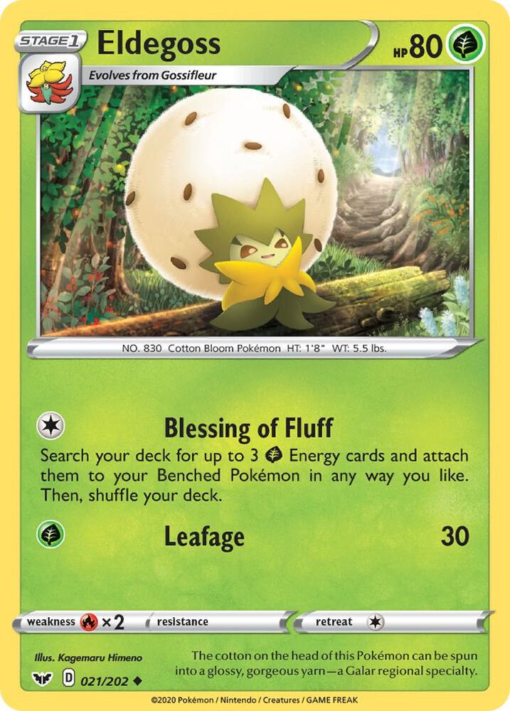 Pokemon - Sword & Shield - Eldegoss - 021/202 - Reverse Holofoil