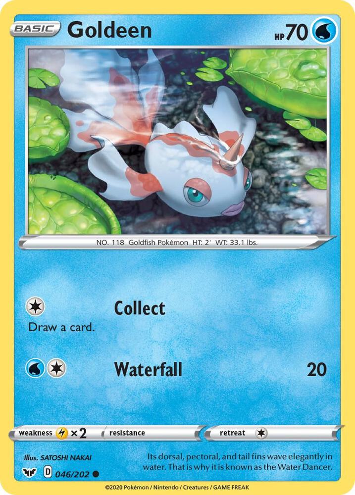 Pokemon - Sword & Shield - Goldeen - 046/202 - Reverse Holofoil