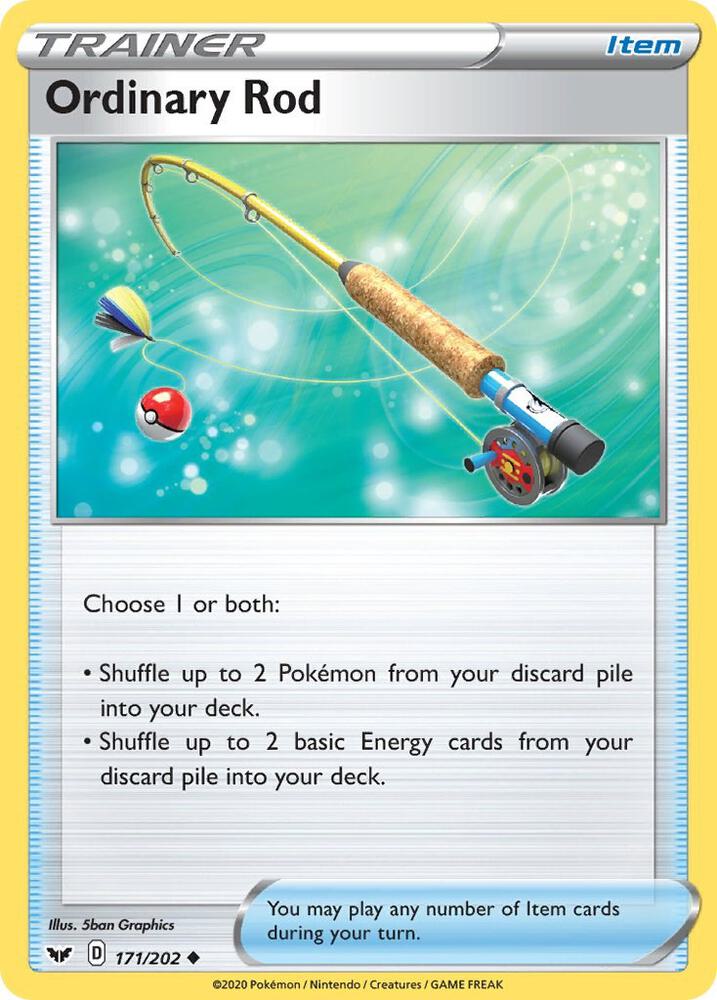 Pokemon - Sword & Shield - Ordinary Rod - 171/202 - Reverse Holofoil