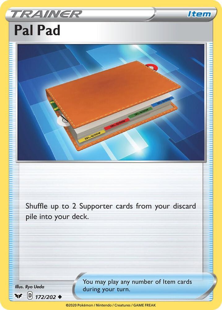 Pokemon - Sword & Shield - Pal Pad - 172/202 - Reverse Holofoil
